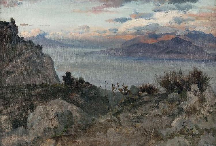 Albert Hertel Mediterrane Kustenlandschaft